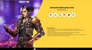 Redemption website of Free Fire